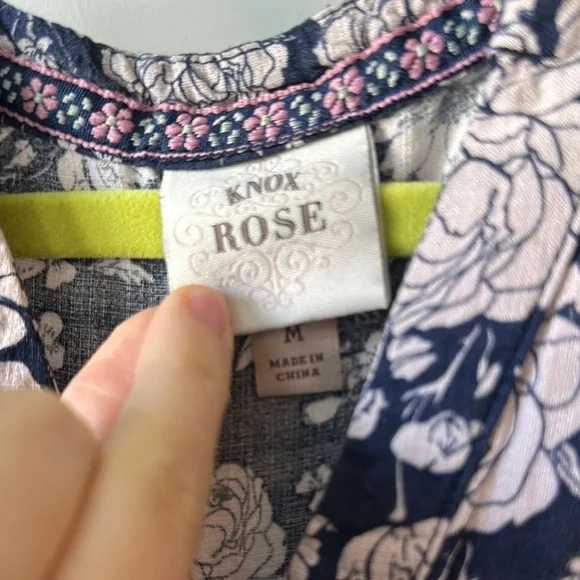 Knox Rose Navy Floral Midi Dress - Picture 2 of 4